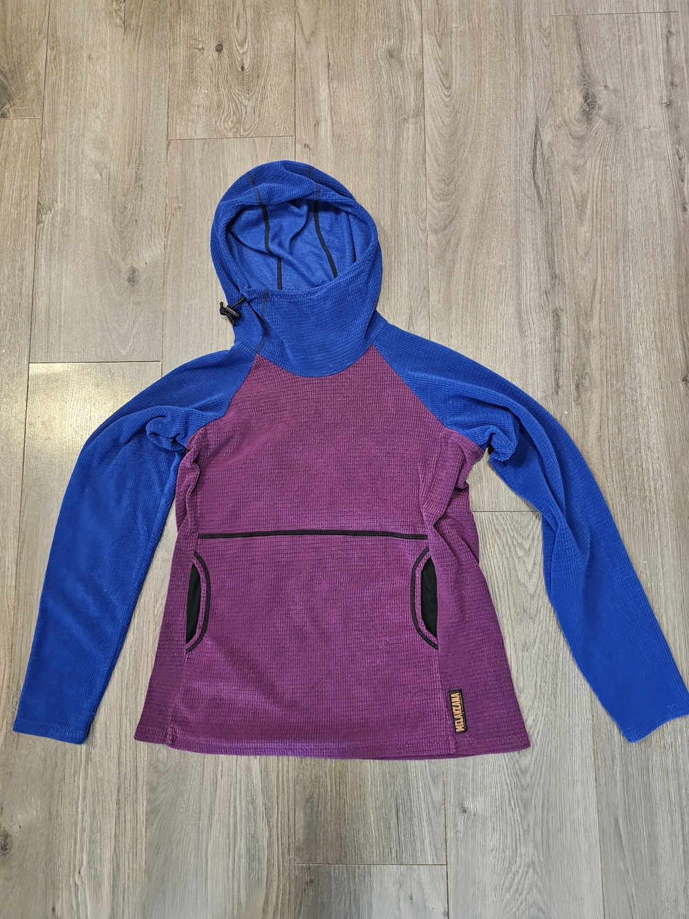 Melanzana Royal Blue & Purple Hooded Raglan Pullover